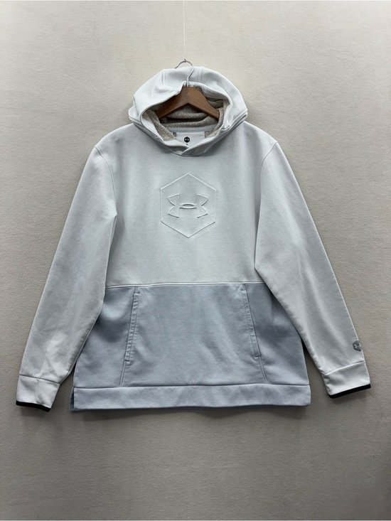 Under Armour Other - Under Armour Men’s XL Celliant Cotton Fleece Hoodie White Grey